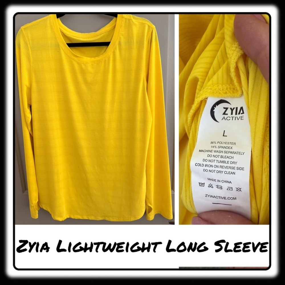 Zyia Yellow Primo long sleeve tee Large